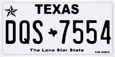 TX license plate DQS7554
