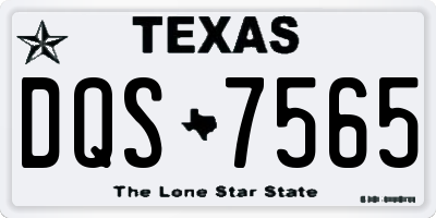 TX license plate DQS7565