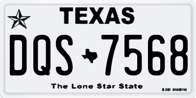 TX license plate DQS7568