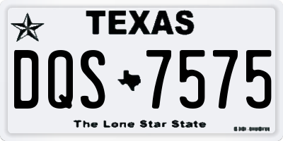 TX license plate DQS7575