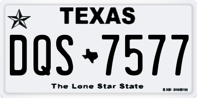 TX license plate DQS7577