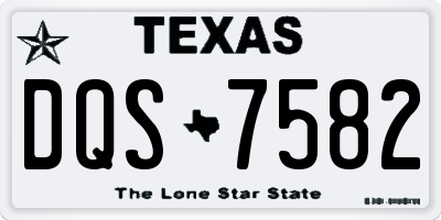 TX license plate DQS7582
