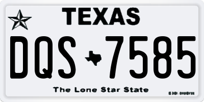 TX license plate DQS7585