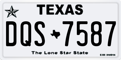 TX license plate DQS7587