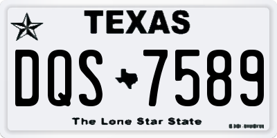 TX license plate DQS7589
