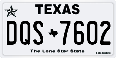 TX license plate DQS7602
