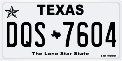 TX license plate DQS7604