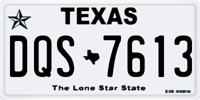 TX license plate DQS7613