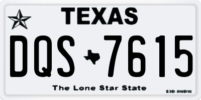 TX license plate DQS7615