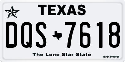 TX license plate DQS7618