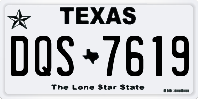 TX license plate DQS7619