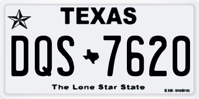 TX license plate DQS7620