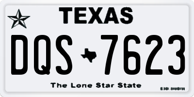 TX license plate DQS7623