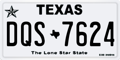 TX license plate DQS7624