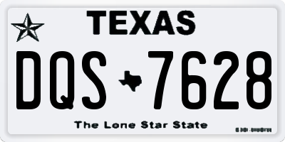 TX license plate DQS7628