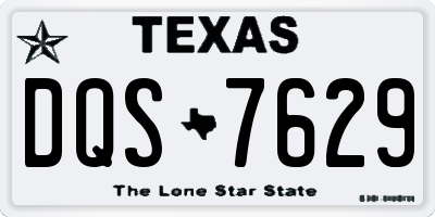 TX license plate DQS7629