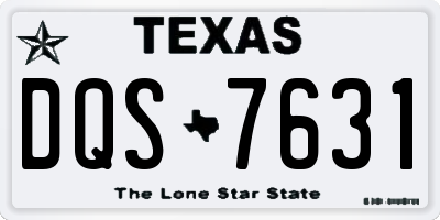TX license plate DQS7631
