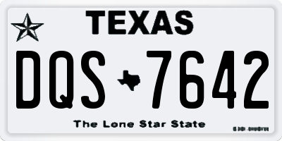 TX license plate DQS7642