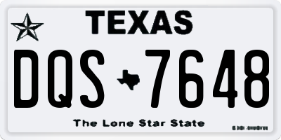 TX license plate DQS7648