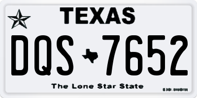 TX license plate DQS7652