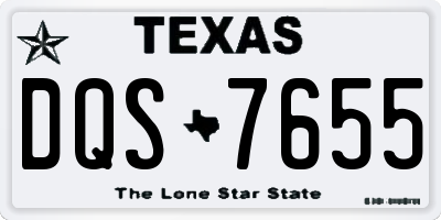 TX license plate DQS7655