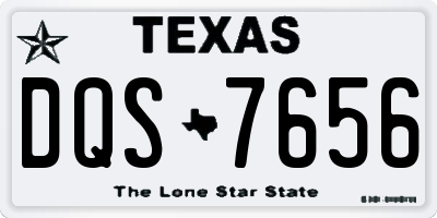 TX license plate DQS7656