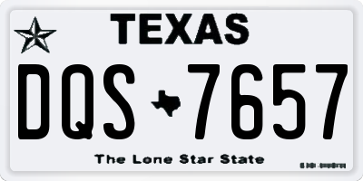 TX license plate DQS7657