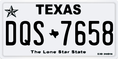 TX license plate DQS7658