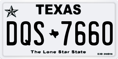 TX license plate DQS7660