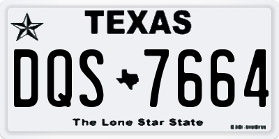 TX license plate DQS7664