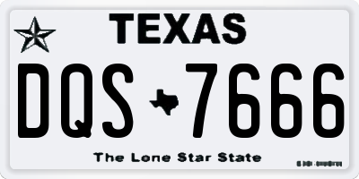 TX license plate DQS7666