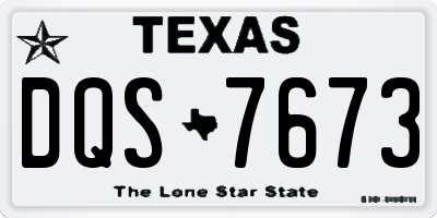 TX license plate DQS7673