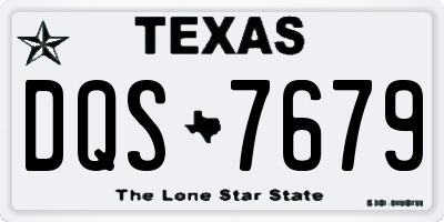 TX license plate DQS7679