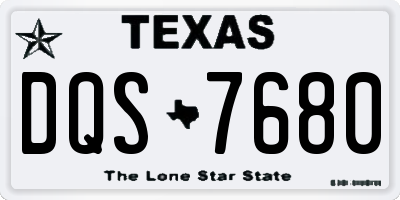 TX license plate DQS7680
