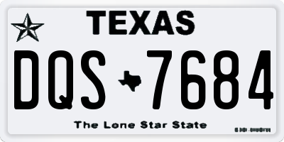 TX license plate DQS7684