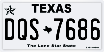 TX license plate DQS7686