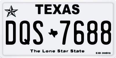 TX license plate DQS7688