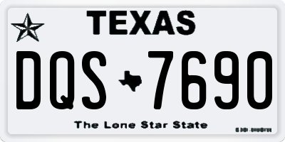 TX license plate DQS7690