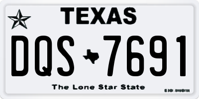 TX license plate DQS7691