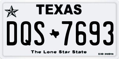 TX license plate DQS7693