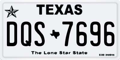 TX license plate DQS7696