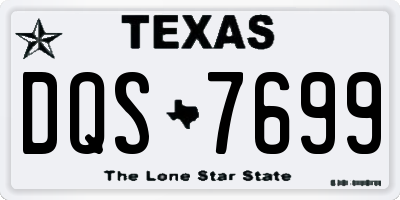 TX license plate DQS7699