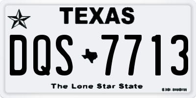 TX license plate DQS7713