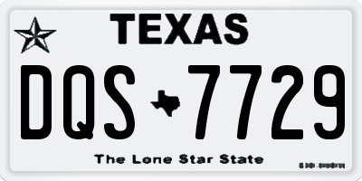 TX license plate DQS7729