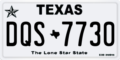 TX license plate DQS7730