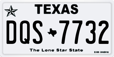 TX license plate DQS7732