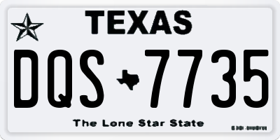 TX license plate DQS7735