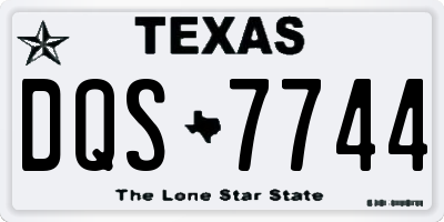 TX license plate DQS7744