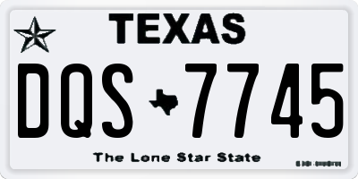 TX license plate DQS7745