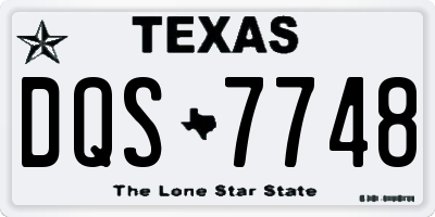 TX license plate DQS7748